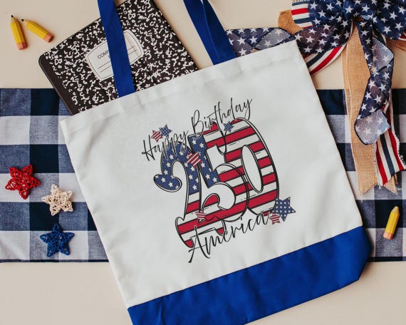 Happy birthday 250 Years America tote bag