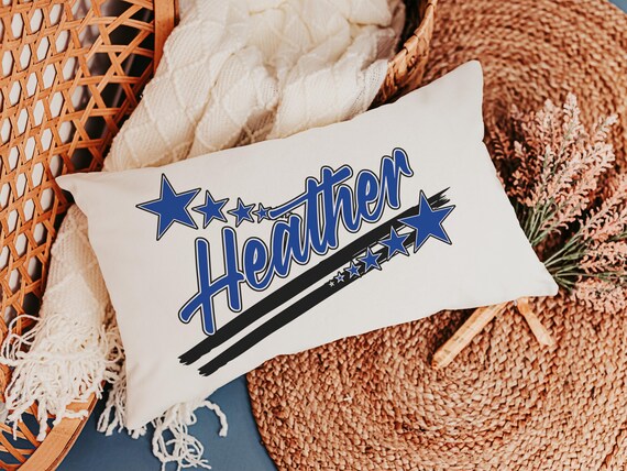 Personalized Royal Blue Name Pillow