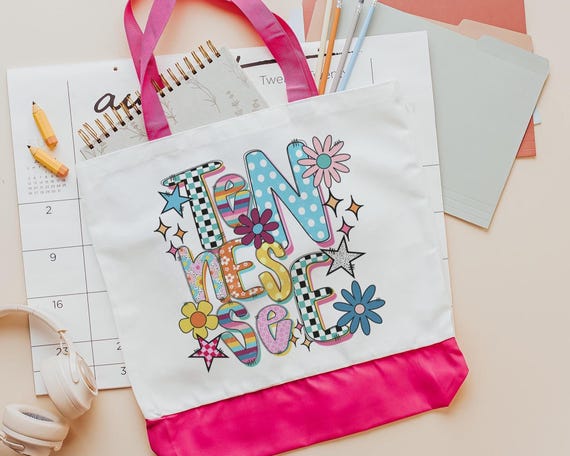 Tennessee Checkered Tote Bag