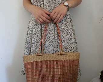 Vintage geflochtene Strohtasche