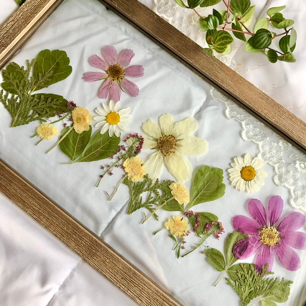 RESERVED Flower Field Wood Pressed Flower Frame