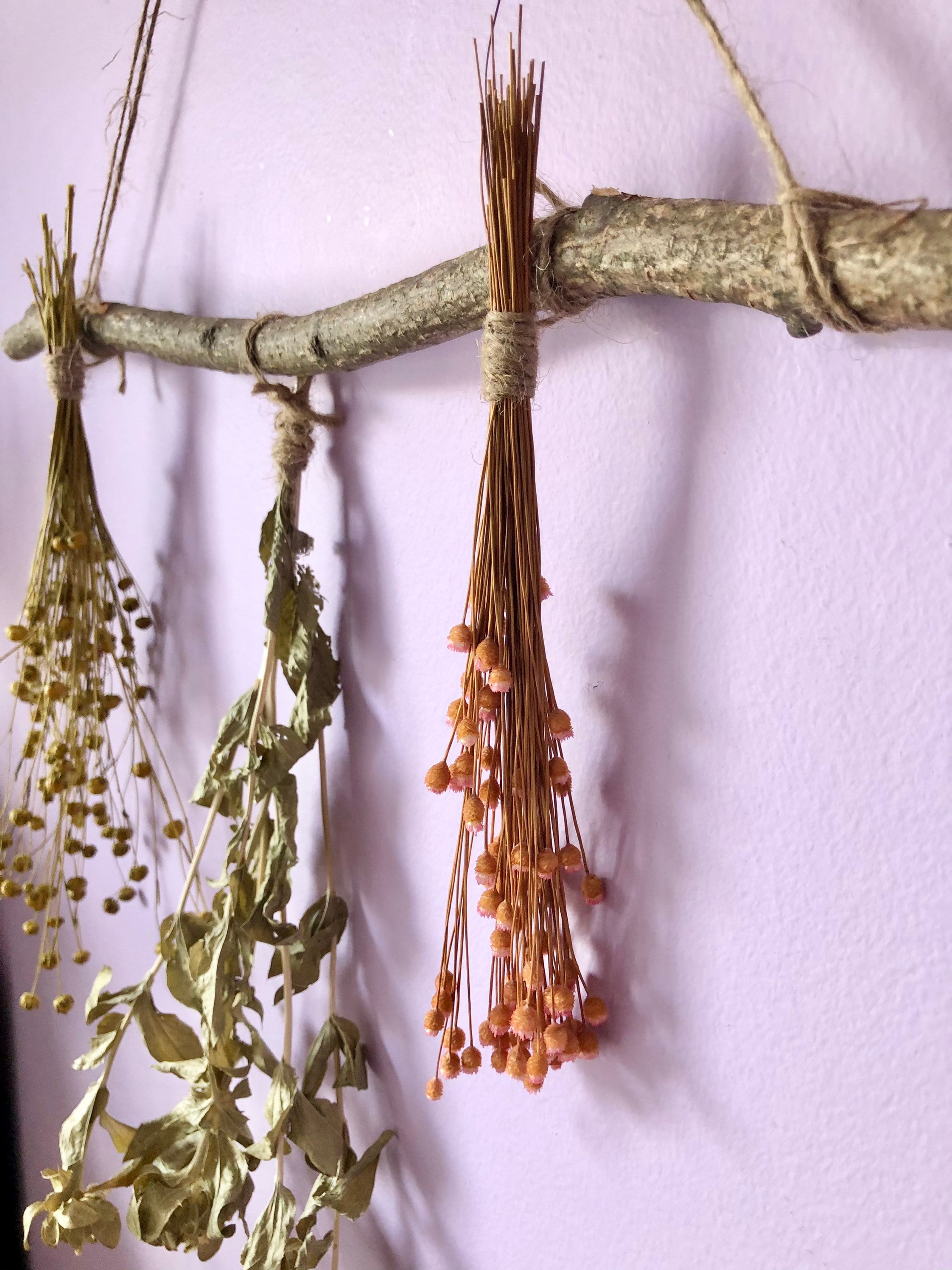 Hanging Dried Floral Wall Decor Etsy