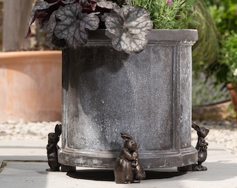 Bronze Coloured Beatrix Potter Peter Rabbit Potty Feet Plant Pot Feet x 3 - Pot Risers, Pot Stands, Plant Supports, Yard Art.