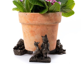 Potty Feet Lot De 3 Pieds De Pot De Fleurs Sur Le Thème Des Chiens De Montagne Bernois - Couleur Bronze