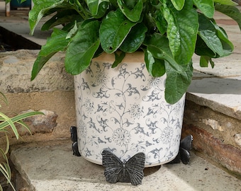 Bronze Butterfly Potty Feet: Plant Pot Decoration, Set of 3