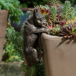 Charming Bronze French Bulldog Pot Buddy | Garden & Home Decor | British Design