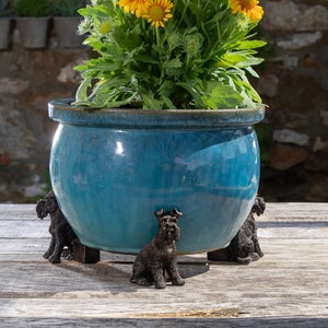 Bronze Schnauzer Potty Feet, Set of 3, Plant Pot Stand, Antique, Plant Pot Decor, Plant Pot Decoration, Garden Decor, Garden Decoration