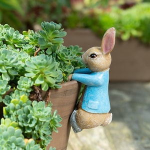 Peter Rabbit, Beatrix Potter, Pot Buddy, Topf Aufhänger, Geschenk verpackt, Ornament, Garten, Haus, Blumentopf hängend, Topf hängend