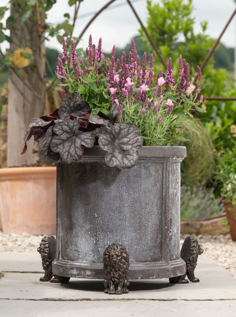 Bronze Lion Potty Feet, Set of 3, Plant Pot Stand, Antique Decor, Pot Stand, Plant Pot Decor, Plant Pot Decoration, Garden Decor, Garden image 1