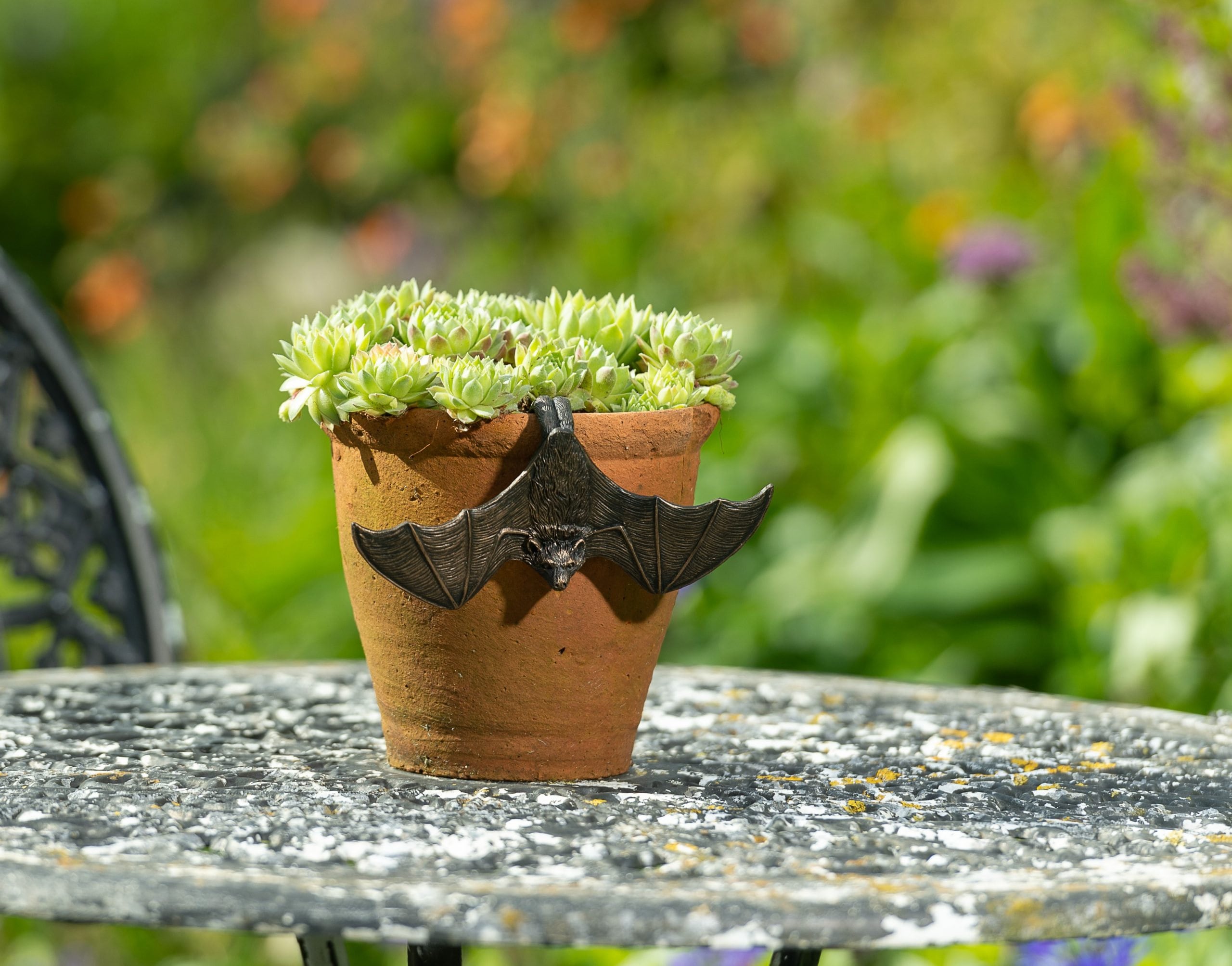 Bronze Hanging Bat Pot Buddy | Charming Garden Decor - Etsy