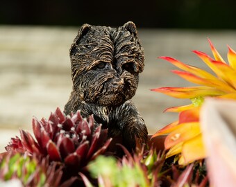 Bronze West Highland Terrier Pot Buddy Garden Decor British