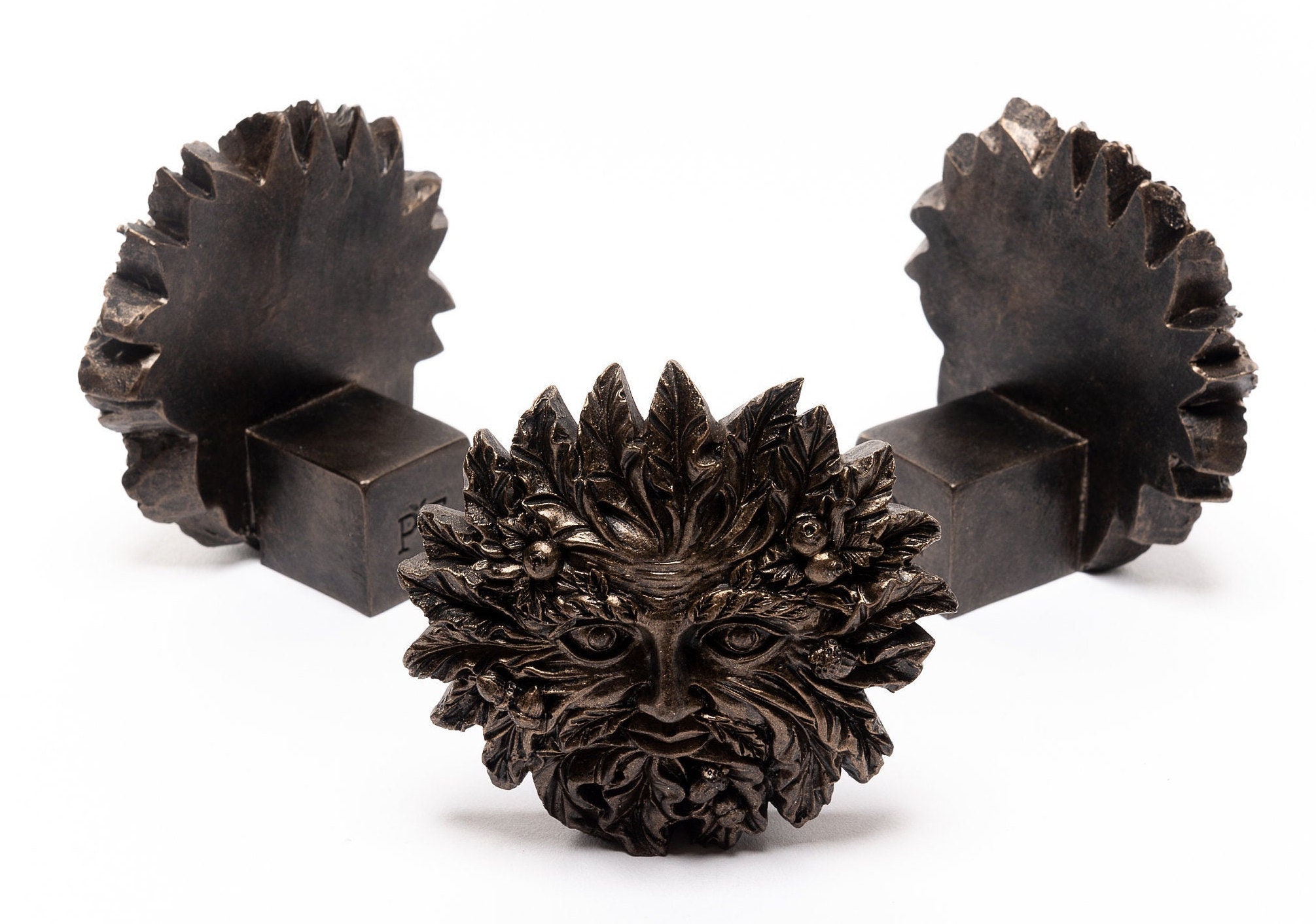 Potty Feet Plant Pot Feet Antique Bronze Coloured Green Man Etsy