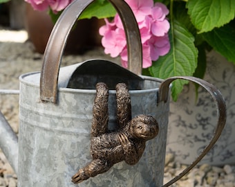 Bronze, Sloth, Pot Buddy, Pot Hanger, Gift Boxed, Garden Gifts, Antique Decor, Plant Pot Decor, Pot Hanging, Yard Decor, Garden, Yard, Decor