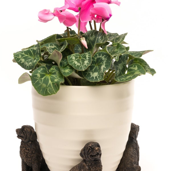Bronze Newfoundland, Potty Feet, Set of 3, Plant Pot Stand, Antique, Plant Pot Decor, Plant Pot Decoration, Garden Decor