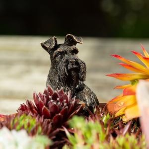 Bronze Schnauzer Pot Buddy, Pot Hanger, Gift Boxed, Garden Gifts, Antique Decor, Plant Pot Decor, Pot Hanging, Yard Decor, Garden Decor