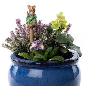 Beatrix Potter, Peter Rabbit, Eating Radish, Cane Companion, Cane Topper, Yard Art, Yard Decor, Yard Decorations,  Garden