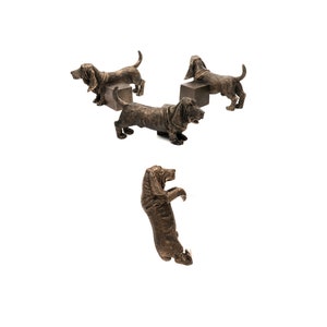Basset Hound Potty Füße & Pot Buddy Bundle, antikes Dekor, Blumentopf Ständer, Topfständer, Blumentopf Dekoration, Garten Geschenk