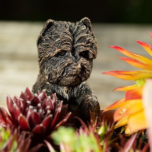 Bronze West Highland Terrier Pot Buddy | Garden Decor | British Design | US Market