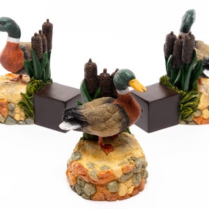 Full Colour, Mallard Duck, Potty Feet, Set of 3, Gift Boxed, Antique Decor, Plant Pot Stand,  Plant Pot Decoration, Garden