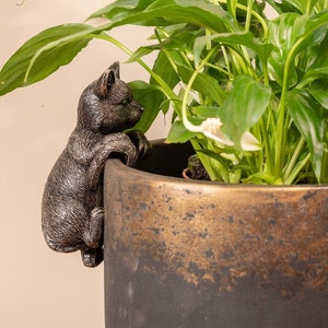 Bronze Colour Cat Pot Buddy Hanger | Charming Garden Decor