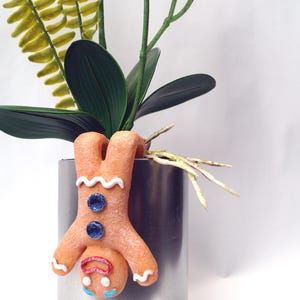 Festlicher Lebkuchenmann Topflappen | Hone Dekoration | Garten Ornament | Britisches Design