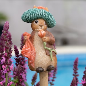 Beatrix Potter, Benjamin Bunny Cane Companion, Cane Topper, Yard Art, Yard Decor, Yard Decorations,  Yard Decor, Yard Art