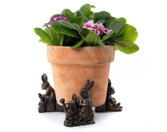 Bronze, Beatrix Potter, Peter Rabbit, Potty Feet, Set of 3, Plant Pot Stand, Plant Pot Decor, Plant Pot Decoration, Gardening Gift, Garden