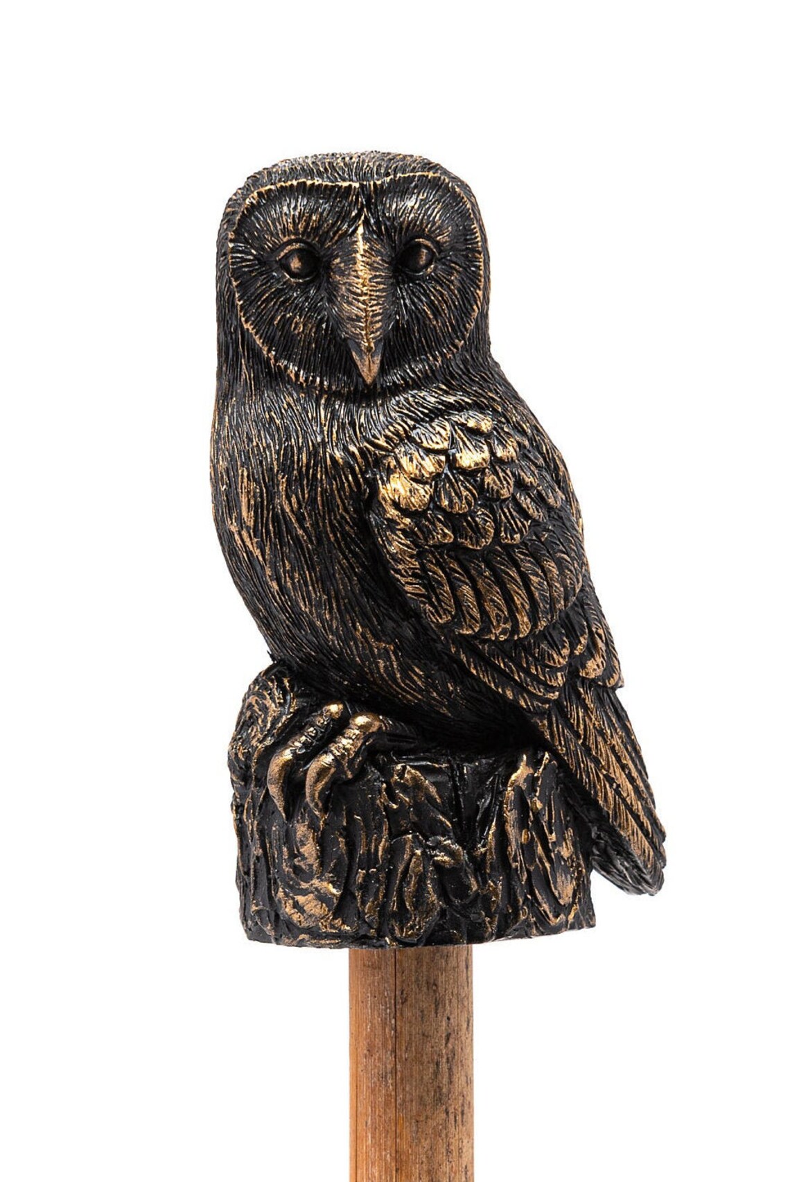 Cane Companion Cane Toppers Antique Bronze Coloured Barn Owl Etsy