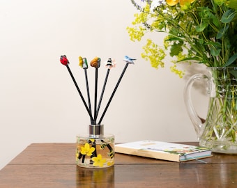 Décoration roseau pour diffuseur d'insectes - Lot de 5