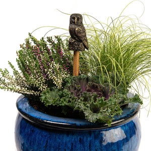 Exquisite Bronze Schleiereule Cane Begleiter Kollektion