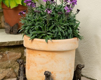 Bronze Retriever Potty Feet, Set of 3, Plant Pot Stand, Antique Decor, Pot Stand, Plant Pot Decor, Plant Pot Decoration, Garden Decor, Dog