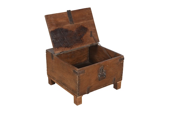 Iron Bound Indian Teak Chest From Goa - 19thC Iron Bound Indian Teak Chest From Goa - 19thC