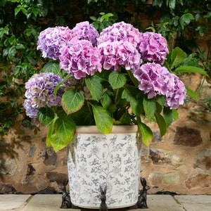 Juego de 3 orinal con forma de liebre sentada de color bronce, soporte para macetas, decoración antigua, soporte para macetas, decoración de jardín imagen 3