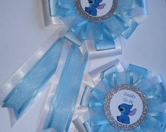 Stitch Baby Shower Mommy Daddy Corsages, Mommy To-Be Corsage, Daddy To-Be Corsage, Lilo and Stitch, Stitch Baby