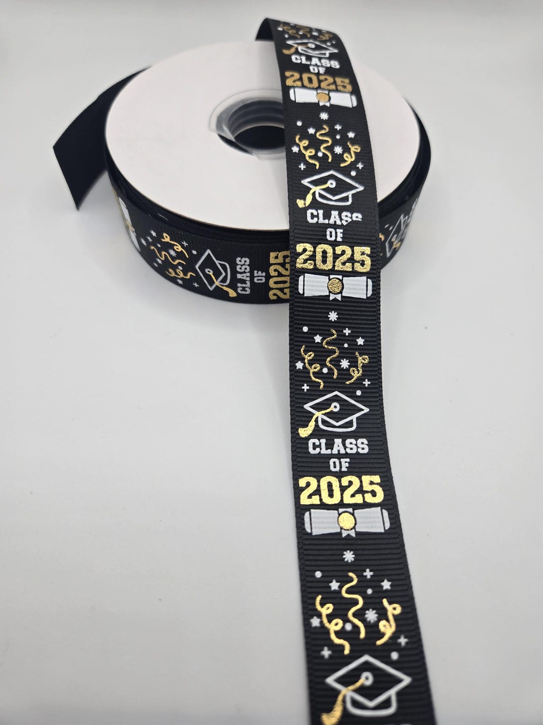 Class of 2025 Grosgrain 7/8 Black Ribbon - Graduation Ribbon -craft ...