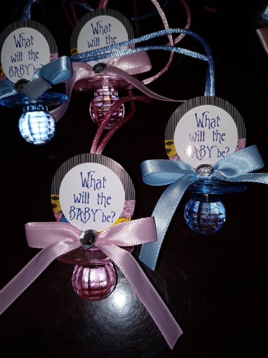 Gender Reveal Nightmare Before Christmas Guest Pacifiers Necklaces