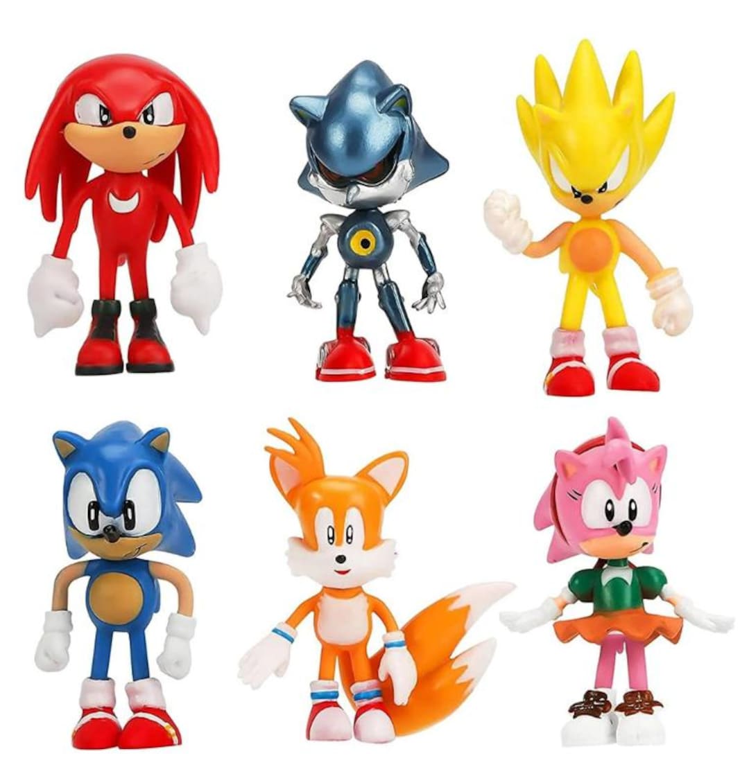 Sonic the Hedgehog 2 Cake Toppers Figures, Sonic, Tails, Knuckles ...