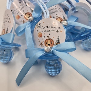 A Little Boo Is Almost Due Boy or Girl Baby Shower Pacifiers Guest Favor Necklaces