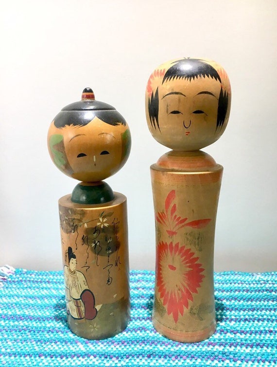 antique kokeshi dolls