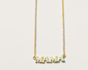 Collier MAMA l Collier mots l Collier en or l Collier avec mots l Collier monogramme l Collier prénom