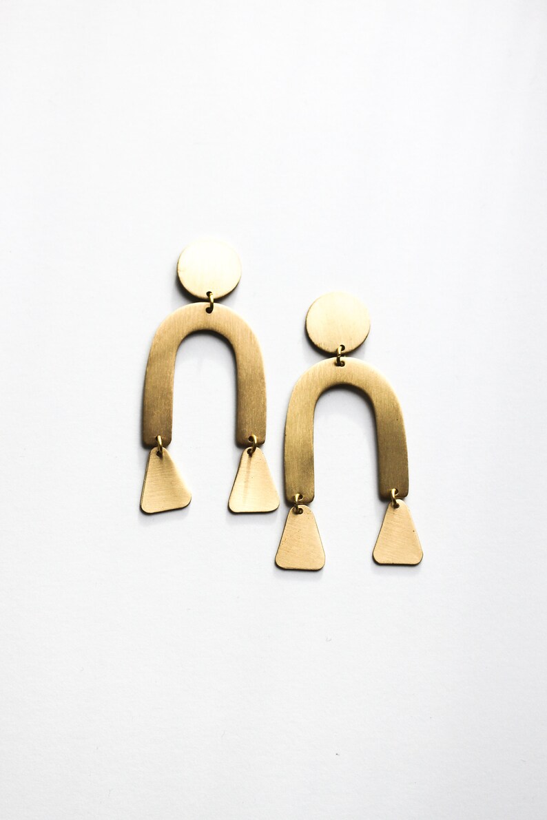 Modern Shapes Earrings L Fair Trade Earrings L Statement Etsy