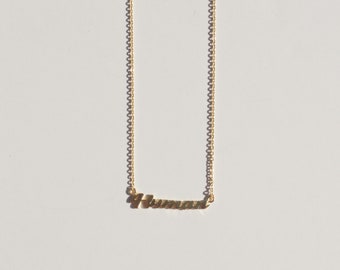 Collier Humain l Mots Collier l Collier En Or l Collier Avec Mots l Collier Monogramme l Collier Nom Collier