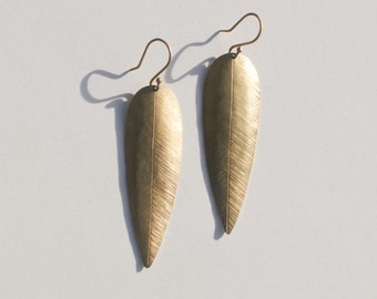 Laurel Leaf Earrings I Natural Inspired Earrings I  Fair Trade Jewelry I Gold Earrings I Minimalist Earrings I