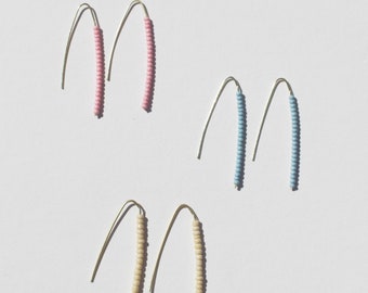 Dreamscape Threader Earrings l Beaded Threader Earrings l Beaded Earrings l Colorful Beaded Earrings