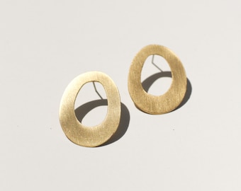 Oblong Form Earrings I Brass Earrings | Threaded Earrings I Hoops I Round Earrings I  Circle Earrings I Colorful Earrings