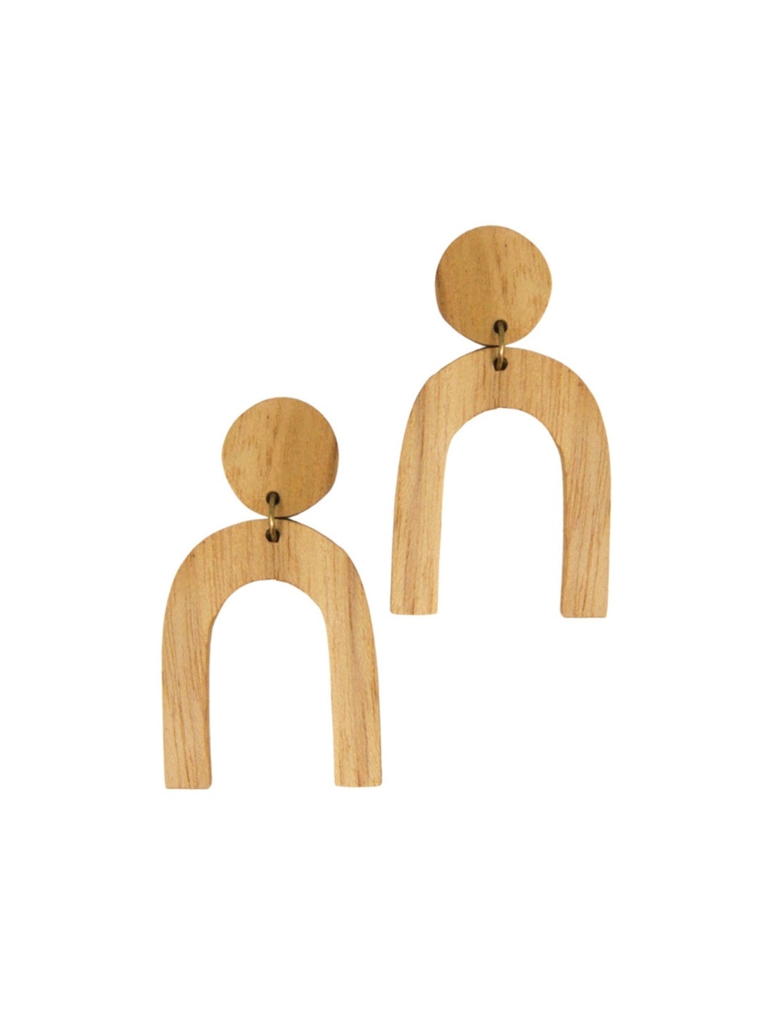 Wood Modern Shapes Earrings l Wood Earrings l Minimalist Etsy.de