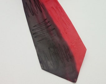 Christmas gift for Man, Husband Gift, Black and Red colors Tie For Boyfriend