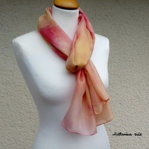 Unique Silk Scarf, Spring Scarf For Woman