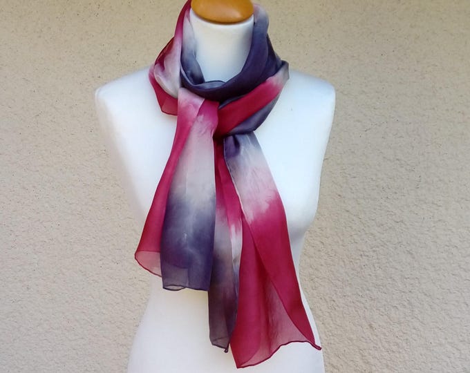 Unique Scarf for Woman, Handpainted Scarf For Woman, Gift For Her, Unique Gift