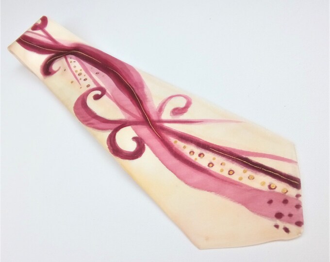 Handmade Tie, Gift For Him, Anniversary Gift For Husband, Art Deco Fashion Style